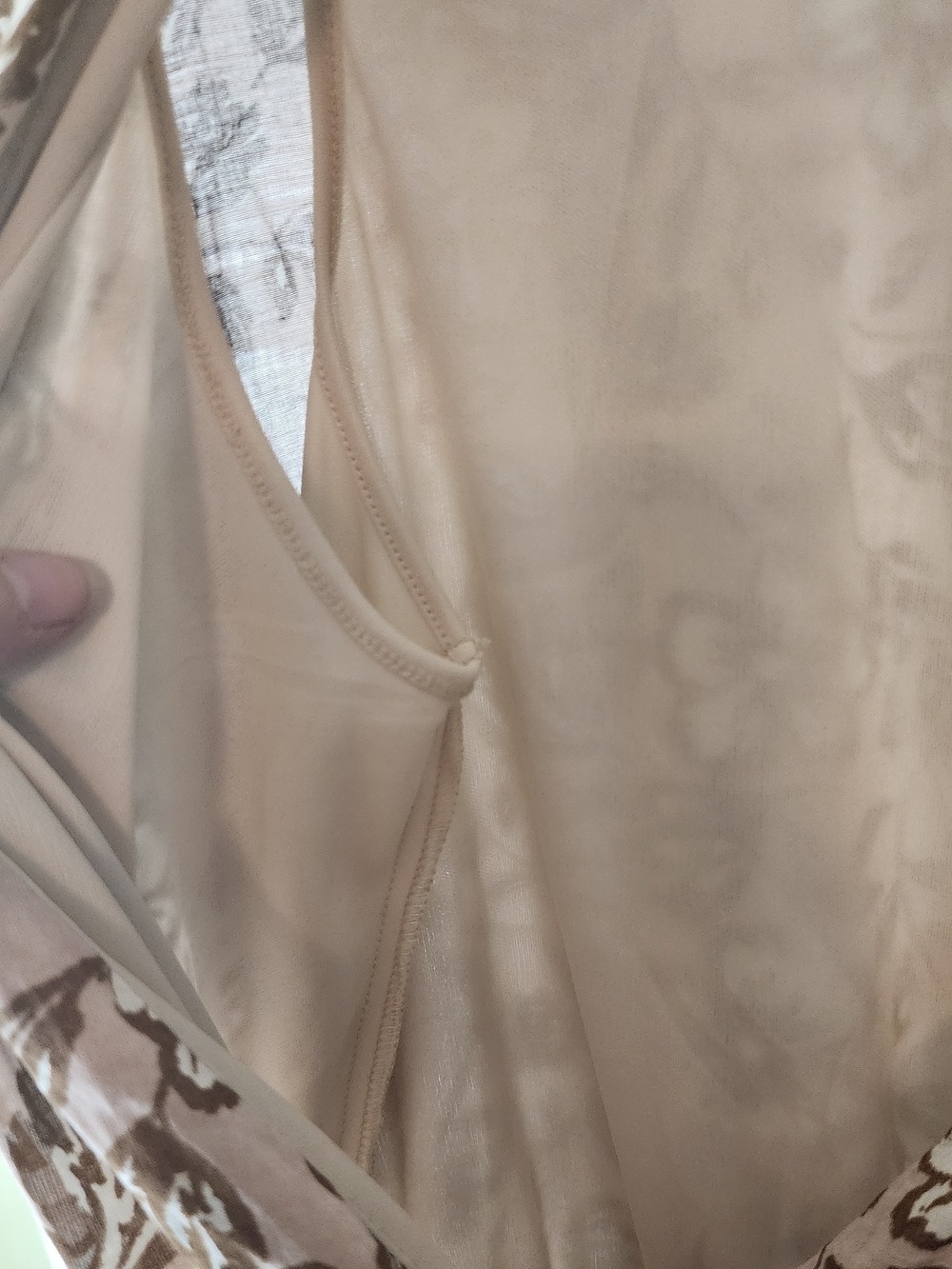 Baltic Born Cream Brown Floral Wrap Dress - Picture 6 of 7